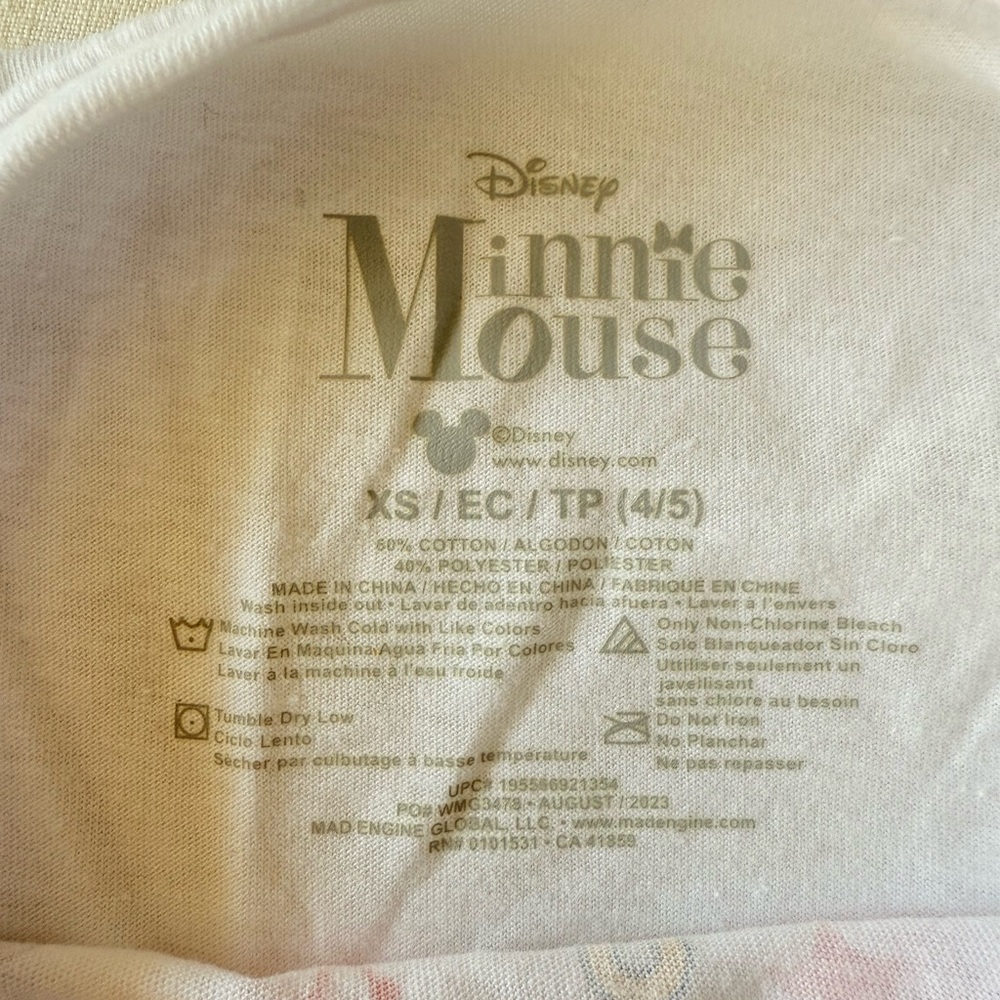 Disney Kids Festive Graphic T-Shirt - White size XS (4-5) - Picture 3 of 6